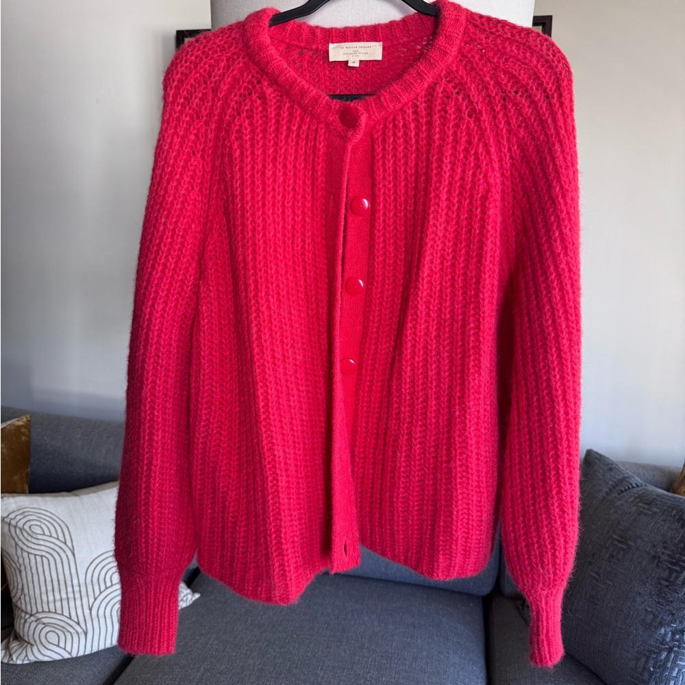Sezane Emile Cardigan Red